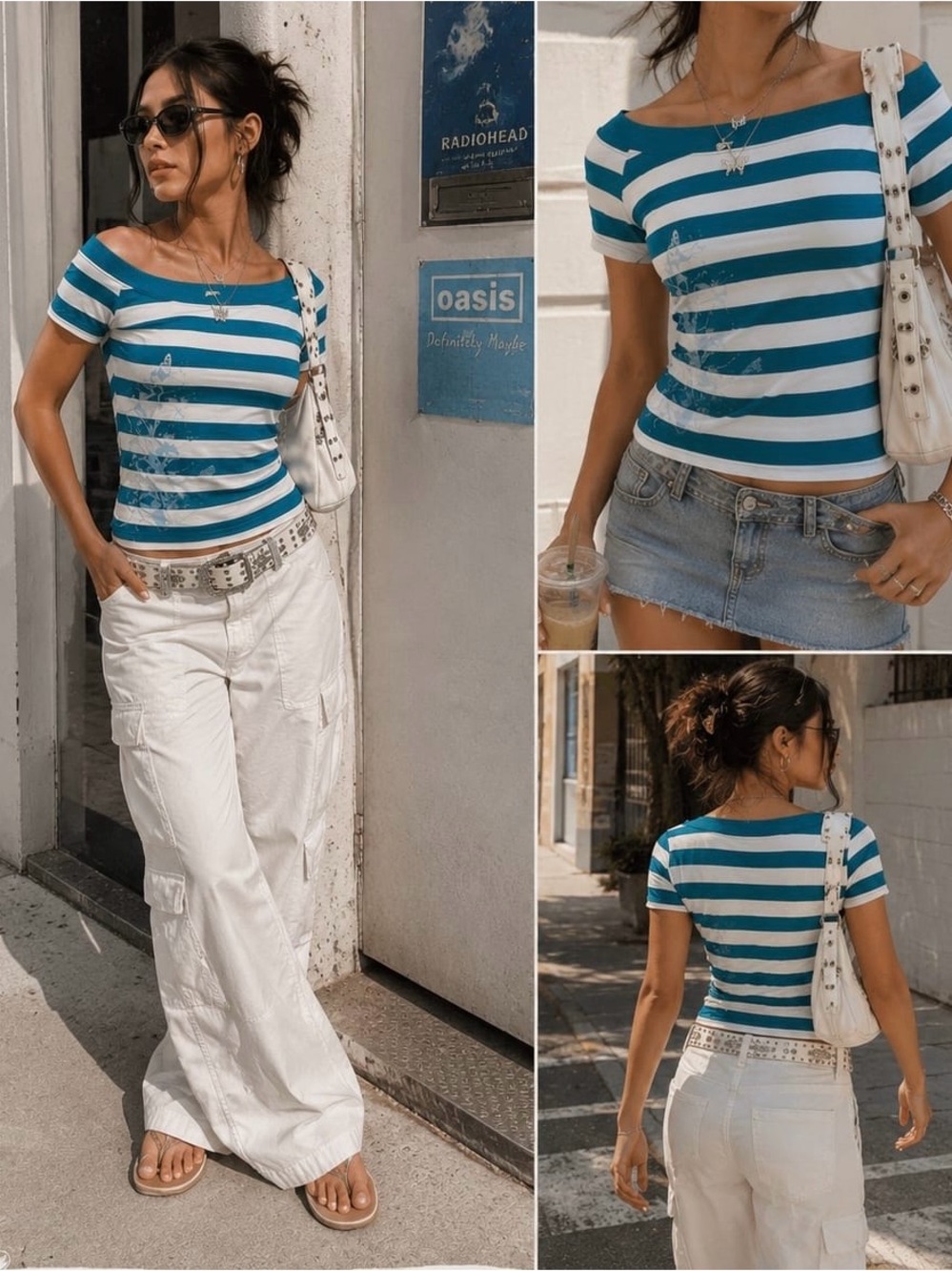 Streetwear Society Teal & White Shirt